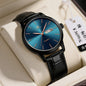 Men's Minimalist Watch With A Dual-calendar Leather Strap