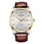 Luminous Waterproof Leather-Strap Quartz Watch For Men