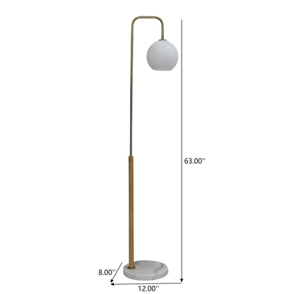 Tall Corner Floor Lamp For Living Room - White