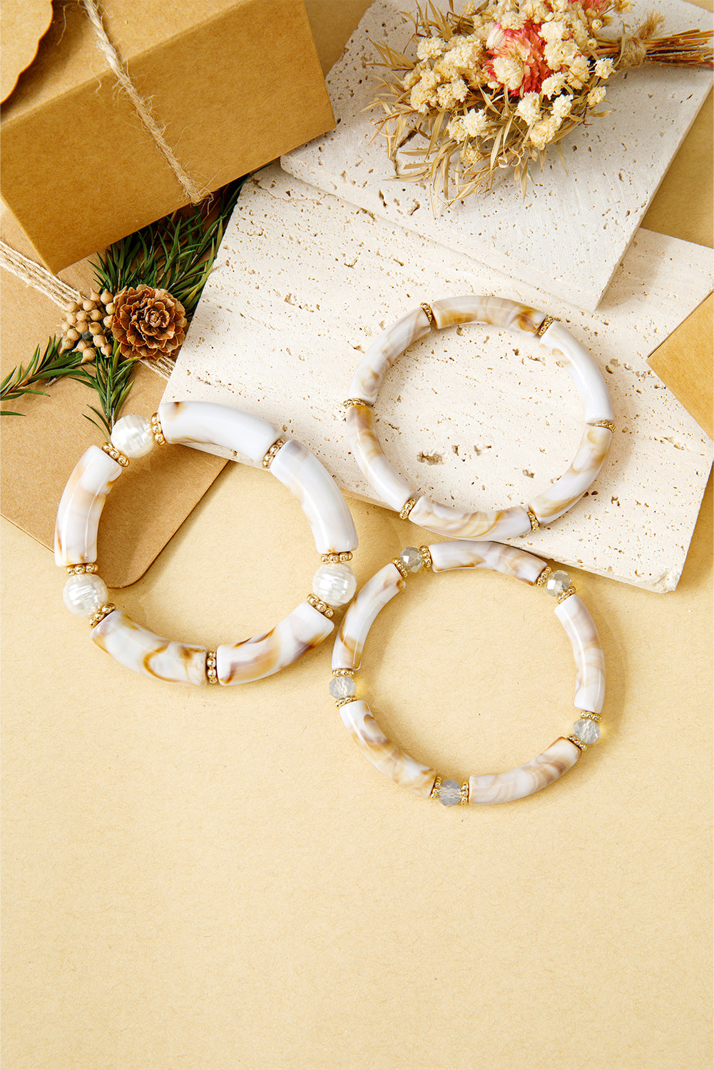 Eleanora Bead Stretch Bracelet Set