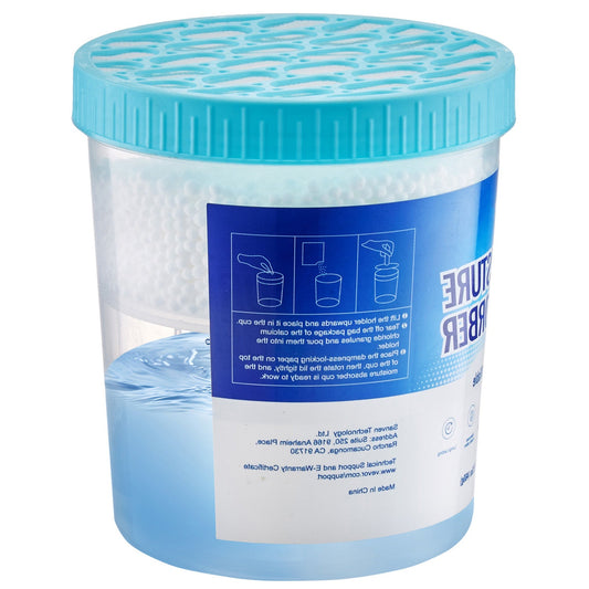 Moisture Absorber Bucket, 2 Packs 16.2 oz Hi-Capacity with 800ml Storage