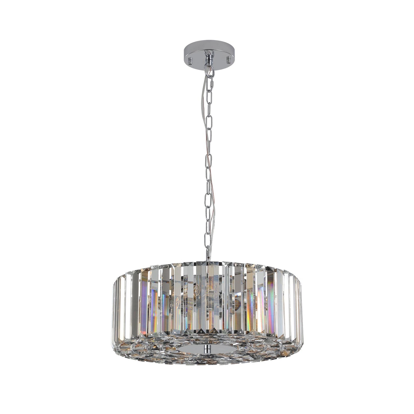 17' Chrome Crystal Pendant Chandelier