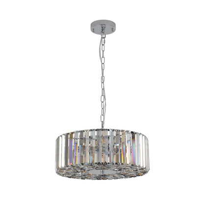 17' Chrome Crystal Pendant Chandelier