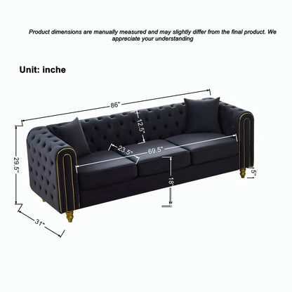 Modern Velvet Loveseat Sofa