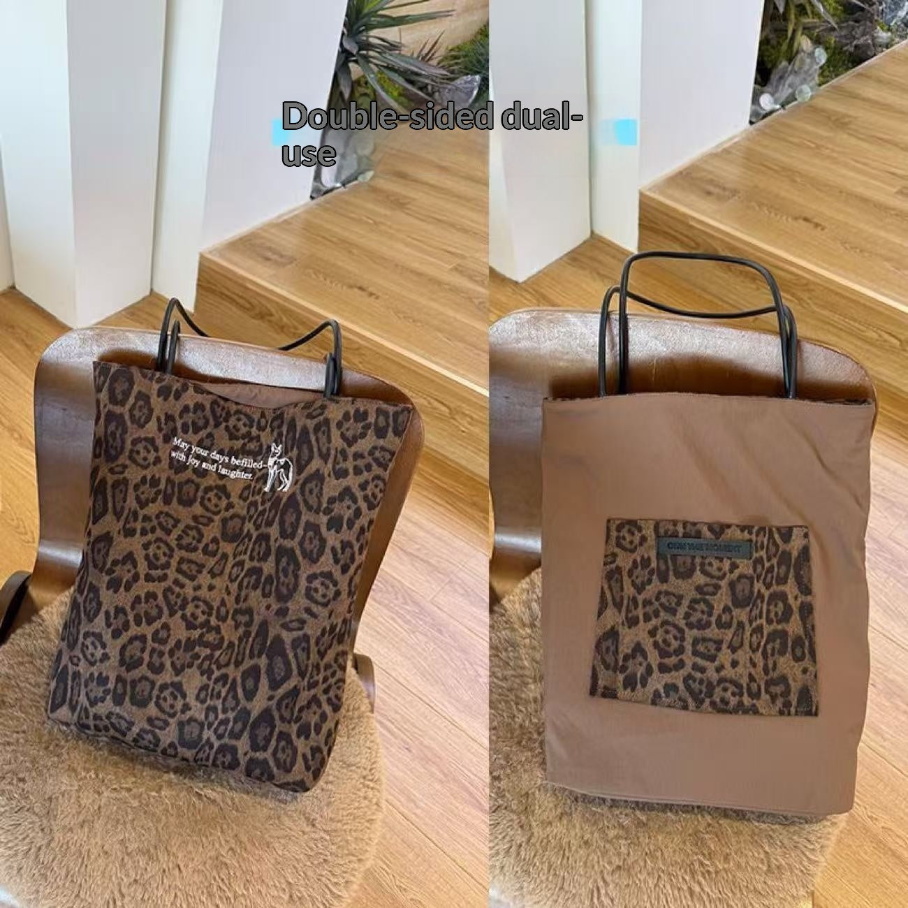 Leopard-print Shoulder Bag Large-capacity Bucket Bag