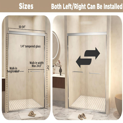 Double Sliding Shower Door With Explosion Proof Film