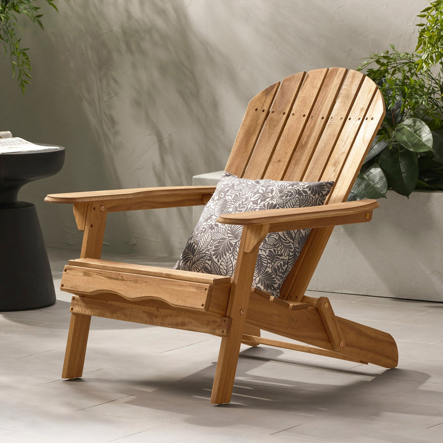 Folding Adirondack Chair Wooden Accent Furniture Lounge Chair
