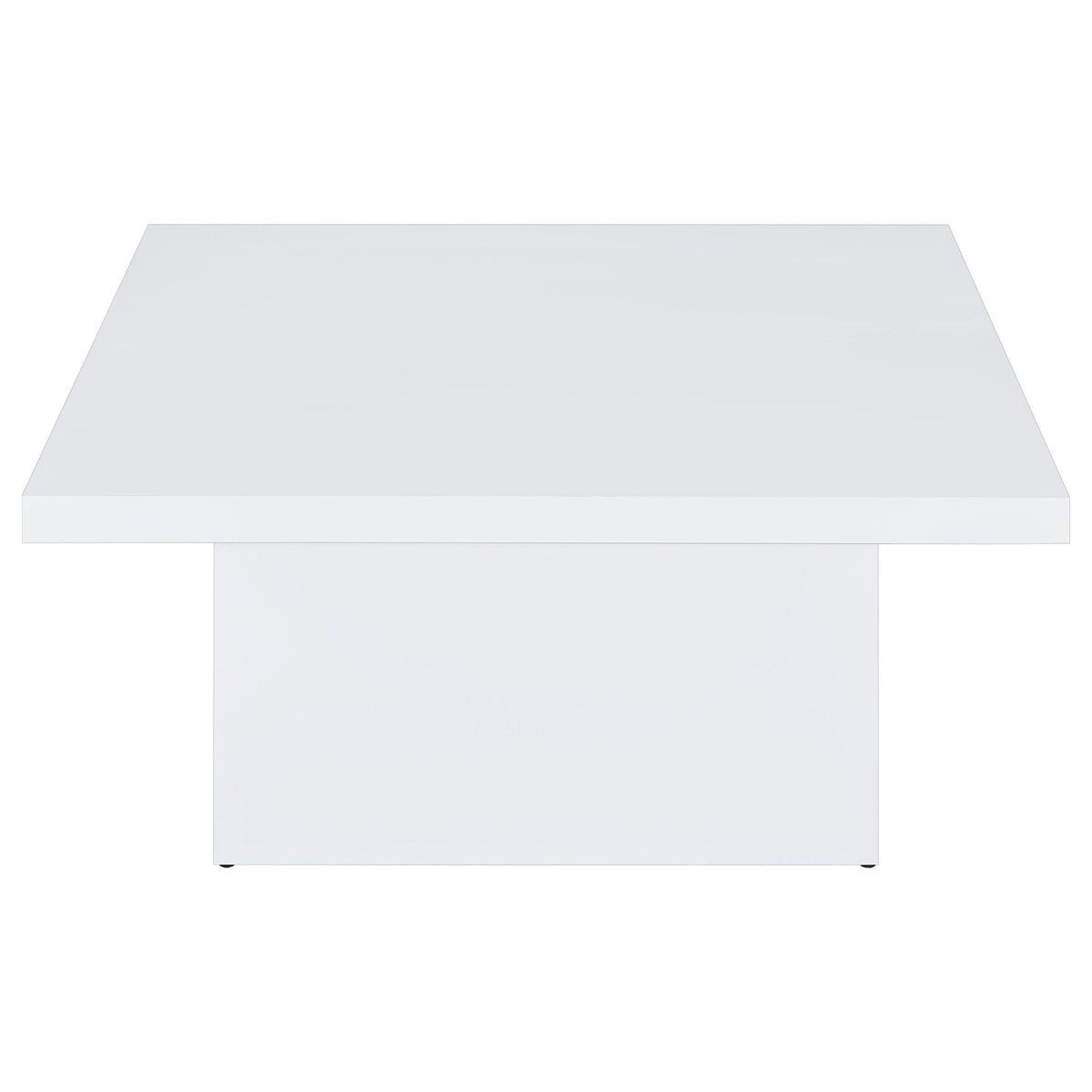 Devar Square Engineered Wood Coffee Table White High Gloss