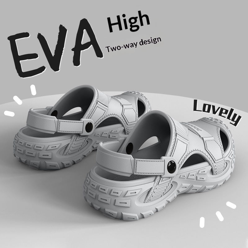 Summer Outdoor Non-slip Soft-soled Closed-toe Half-slippers