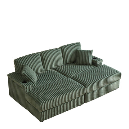3 Seater Sofa With 2 Ottomans For Living Room