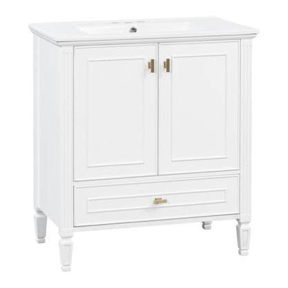 Freestanding Vanity With 1 Drawer & 2 Soft Close Doors With Door Mounted Storage