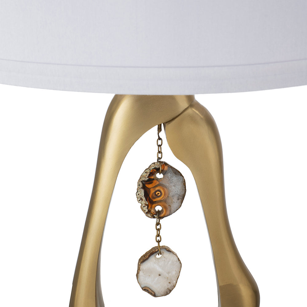 Geode-Inspired Gold Aluminum Table Lamp