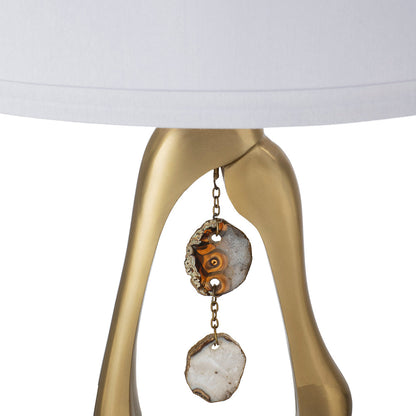 Geode-Inspired Gold Aluminum Table Lamp