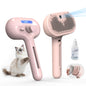 Pet Steam Brush For Cats & Dogs, Cool Mist Self-Cleaning Comb, White Cool Mist Pet Brush With Self-cleaning Hair Release, Stainless Steel Bristles And Grooming Essence For Cats And Dogs