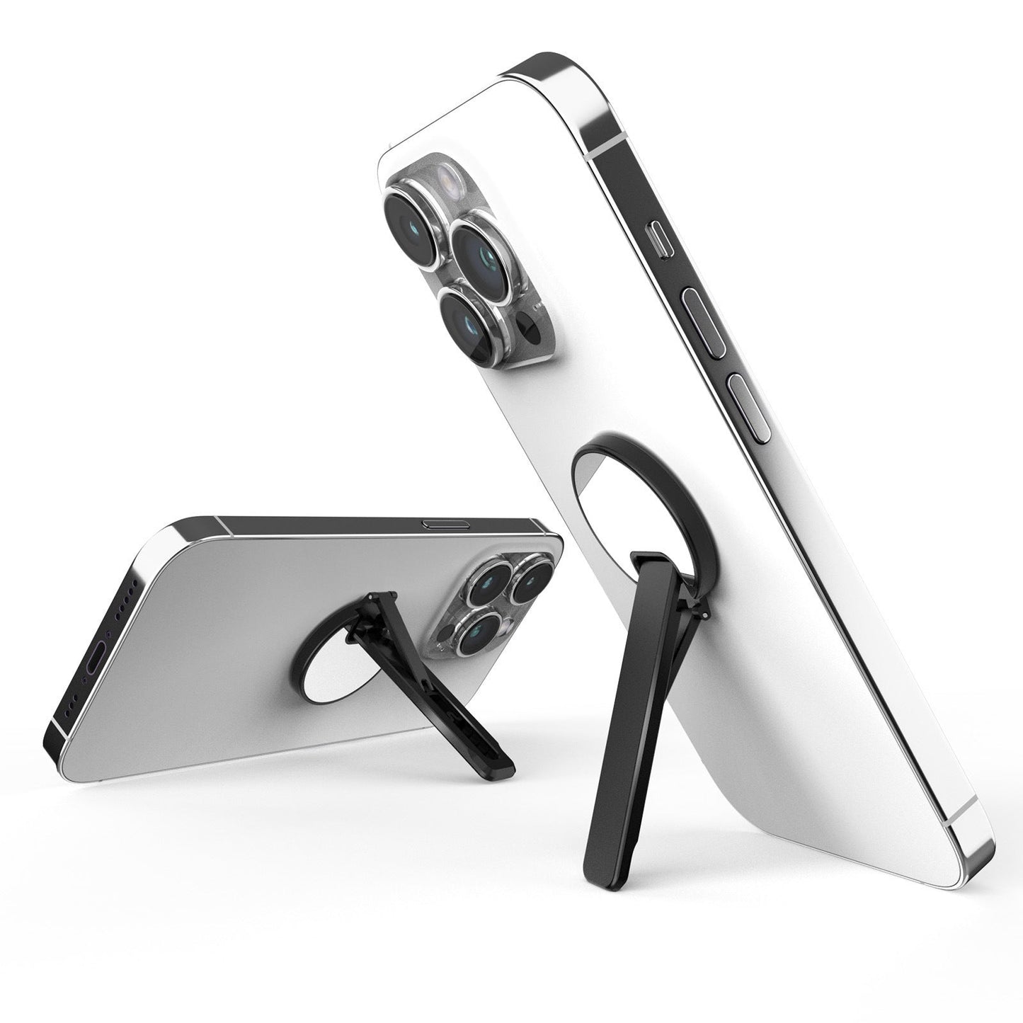 Aluminum Alloy Mobile Phone Bracket Horizontal And Vertical Available Rotating Decompression Back Paste Lollipop Small Mirror