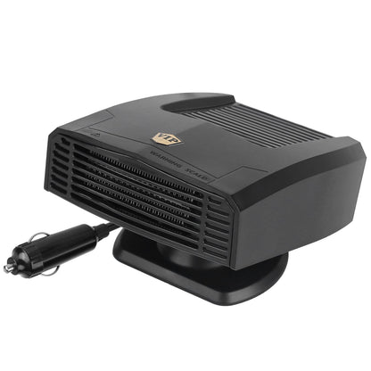 24V 180W Portable Car Heater & Fan | 2-in-1 Defroster/Defogger with 360° Rotating Base