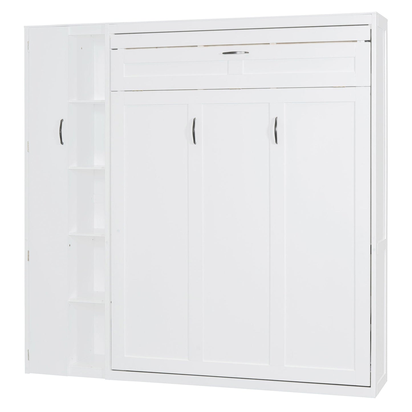 Murphy Wall Bed With Shelves, Wardrobe And LED Lights