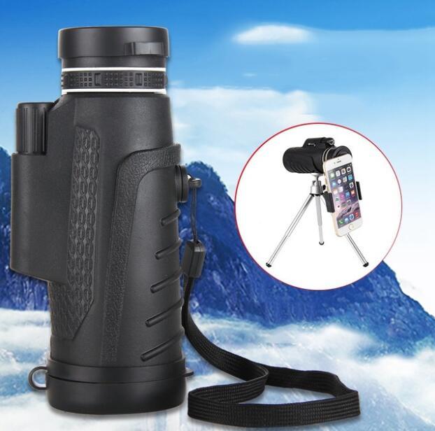 High Definition 40X60 Telephoto Monocular Telescope with Clip & Tripod for Apple Mobile Phones