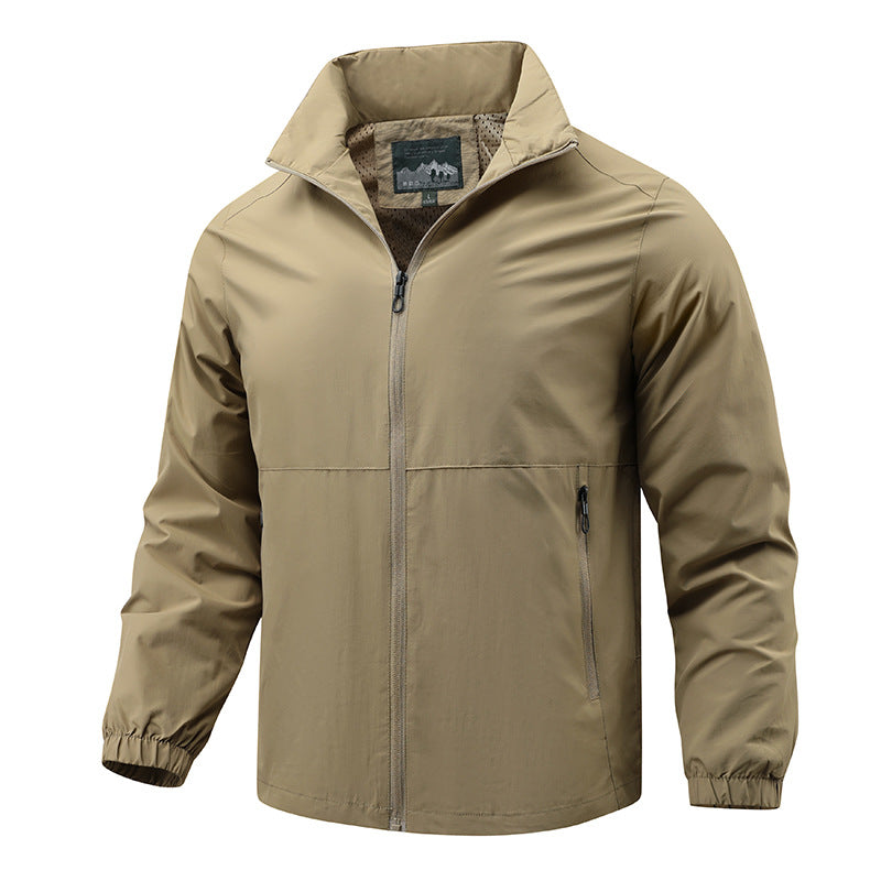 Outdoor Breathable Casual Jacket Mid- To Young-Adult Stand-Collar Jacket