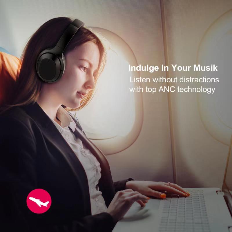 M98 Active Noise Cancelling Headphones with Bluetooth and Long Battery Life for Immersive Sound Experience