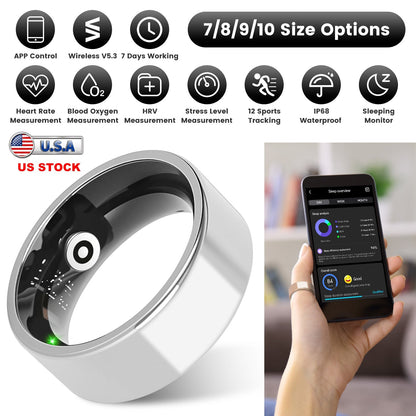 Smart Ring Health Tracker with Sleep & Fitness Monitoring