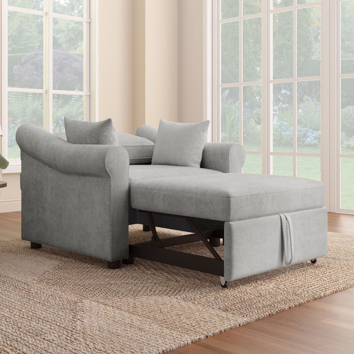 Convertible Sleeper Chair With Adjustable Backrest