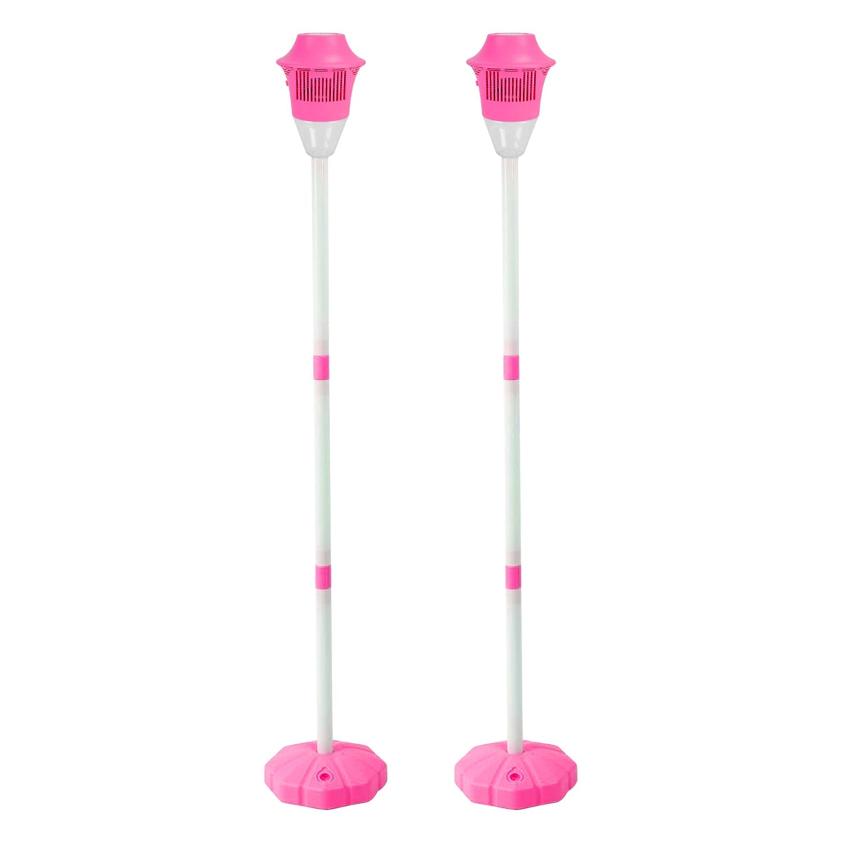 2Pack 3 In 1 Standing Bubble Machines with Colorful Lights and Music Rechargeable Bubble Maker Stands with 2 Modes 3 Adjustable Height for Party Weddi