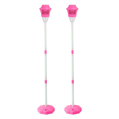 2Pack 3 In 1 Standing Bubble Machines with Colorful Lights and Music Rechargeable Bubble Maker Stands with 2 Modes 3 Adjustable Height for Party Weddi