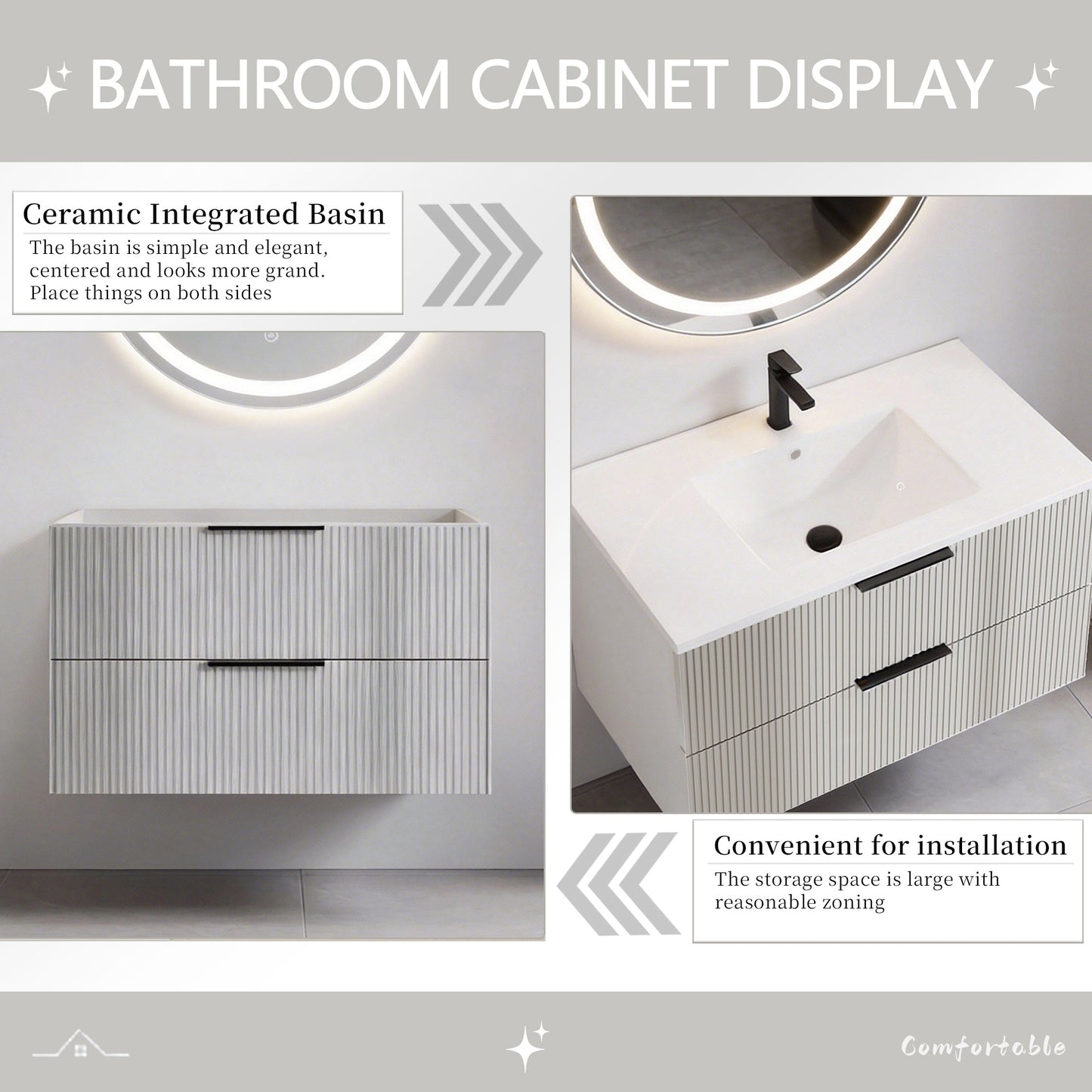 36 Inch Floating Bathroom Vanity