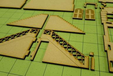 28mm "Brownstone" Row House (MDF) - 28MMDF402