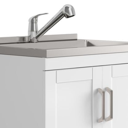 Kyle - Laundry Cabinet & Faucet And Stainless Steel Sink