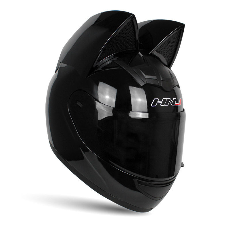 Personalized Cat Ears Electric Motorcycle Helmets for Men and Women - Custom Fit, Safe, and Stylish