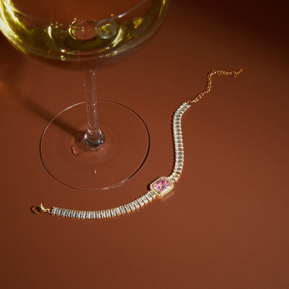 Pink Zircon Bracelet Collection