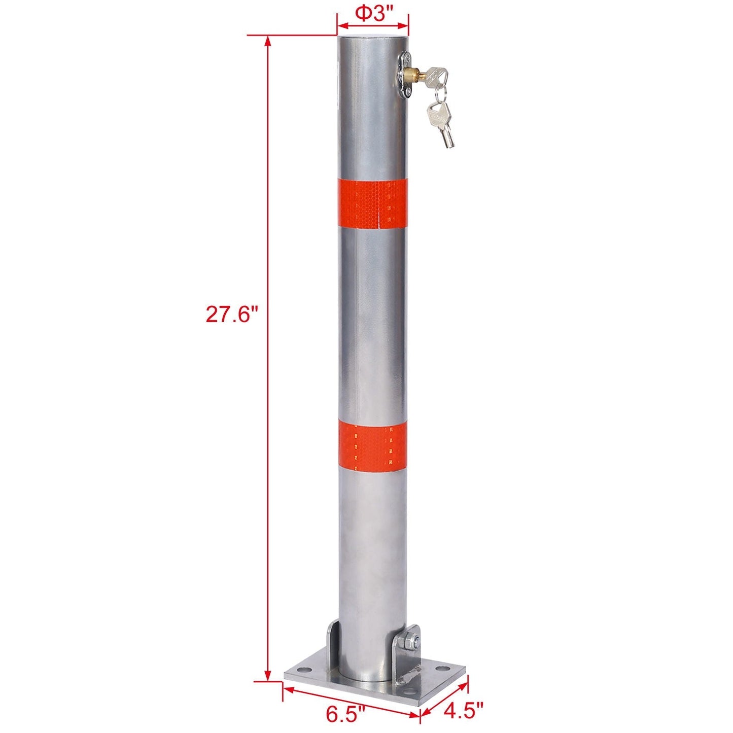 Parking Bollard Pole Barrier With Lock for Car Parking Protection