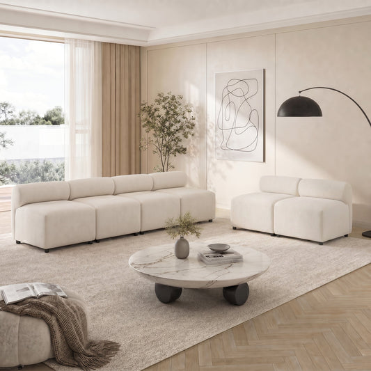 Evelyn 6-Piece Modular Chenille Sectional Sofa