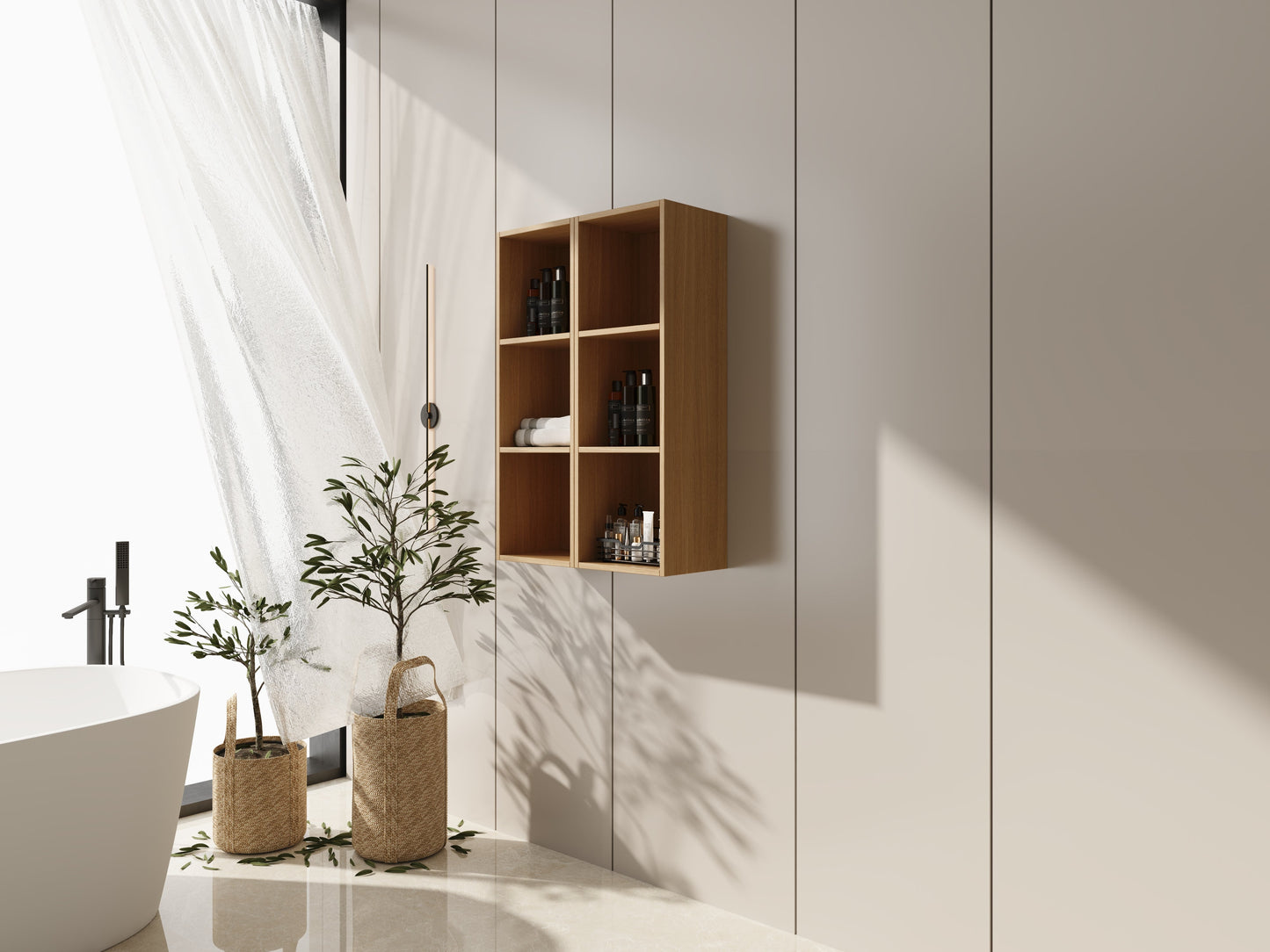 24 Inch Wall Mounted Storage Shelves Combination