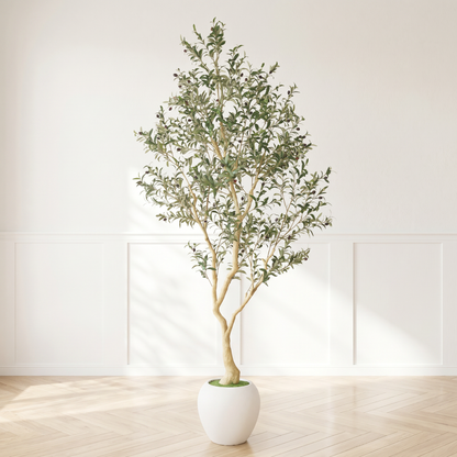 8.2FT Artificial Olive Tree With Big Decorative