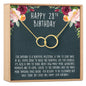 28th Birthday Necklace, Multiple Styles