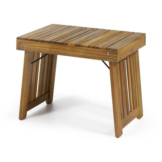 Temptation Outdoor Foldable Side Table With Slat Design