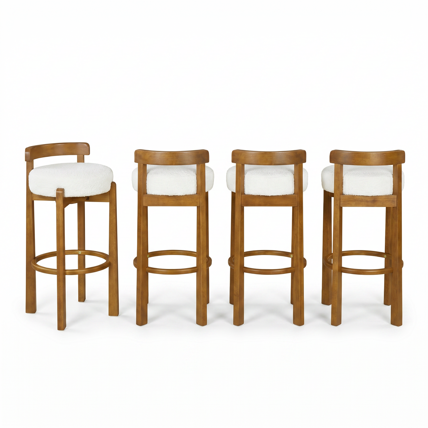 Elise Indoor Wooden Low Back Barstool