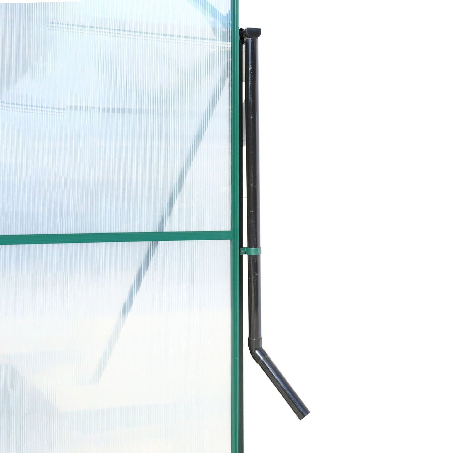 Polycarbonate house, Heavy Duty Outdoor Aluminum Walk-In House Kit With Rain Gutter, Vent And Door For Backyard Garden