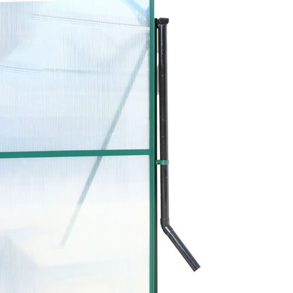 Polycarbonate house, Heavy Duty Outdoor Aluminum Walk-In House Kit With Rain Gutter, Vent And Door For Backyard Garden