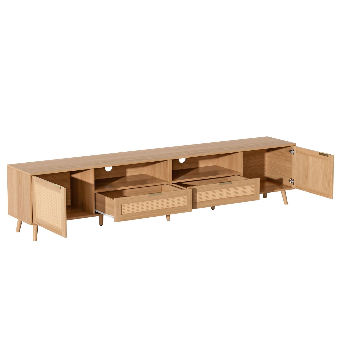 TV Stand Media Console With Cable Management