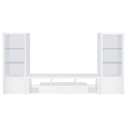 Jude 3-piece 71-inch TV Entertainment Center White High Gloss