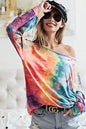 BiBi Tie Dye Soft Knit Jersey Top
