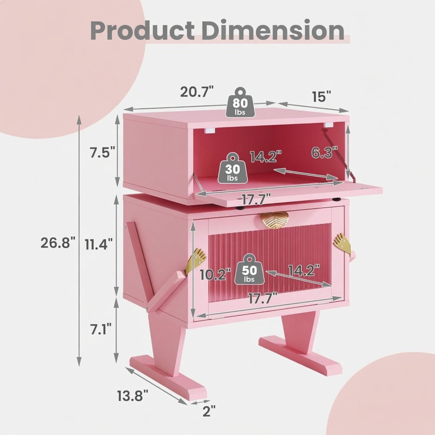 Robot LED Nightstand With 360° Rotating Drawer