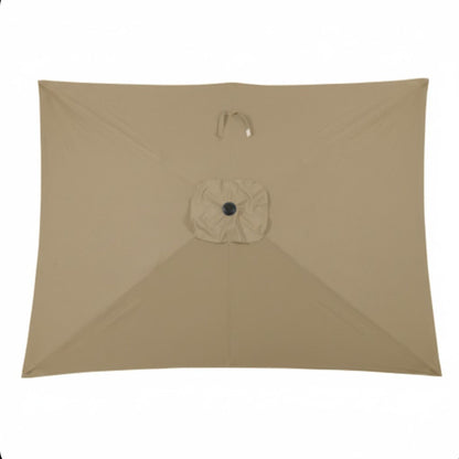 Rectangular Patio Umbrella With Crank Tilt, Polyester UV-Resistant Canopy