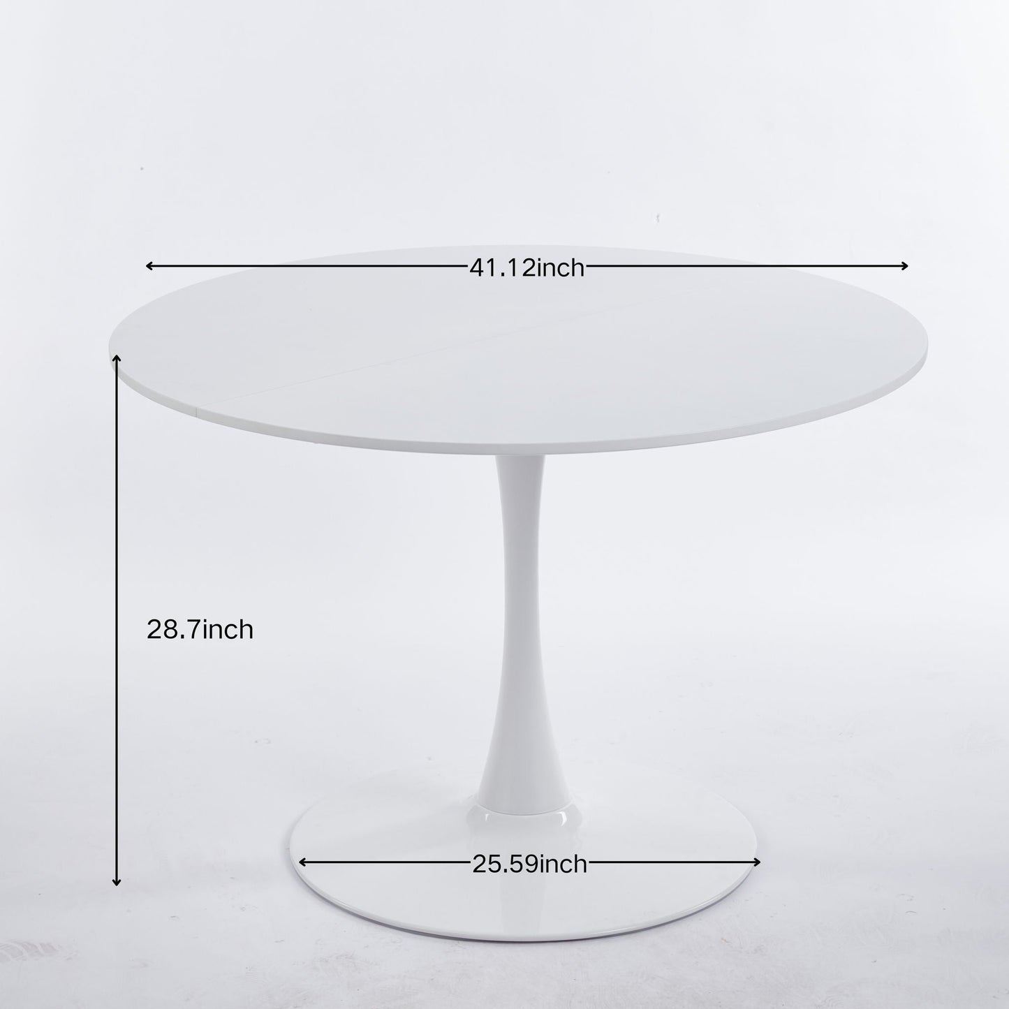 Mid-Century Tulip Dining Table With Round Top