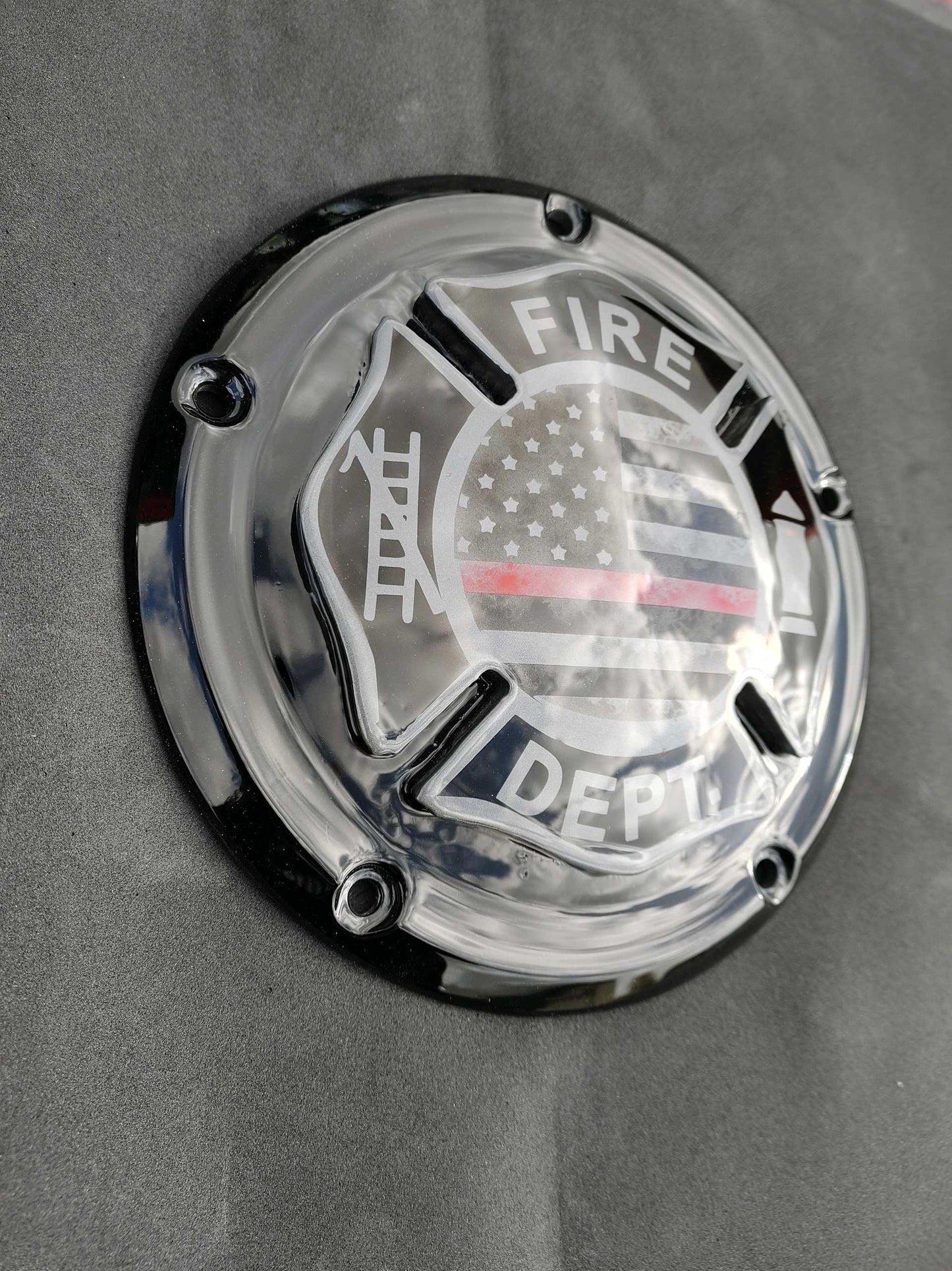 3D firefighter Harley derby cover