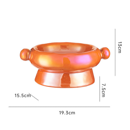 Ceramic Protection Cervical Vertebra Cat Food Basin Anti-tumble